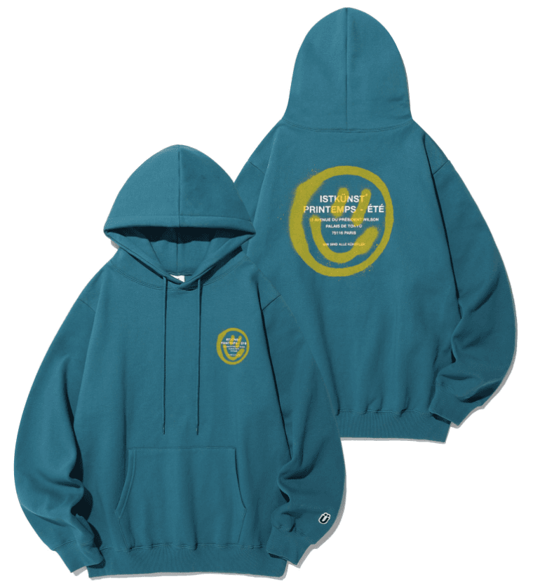 LOGO&SMILEY HOODIE MARINE BLUE