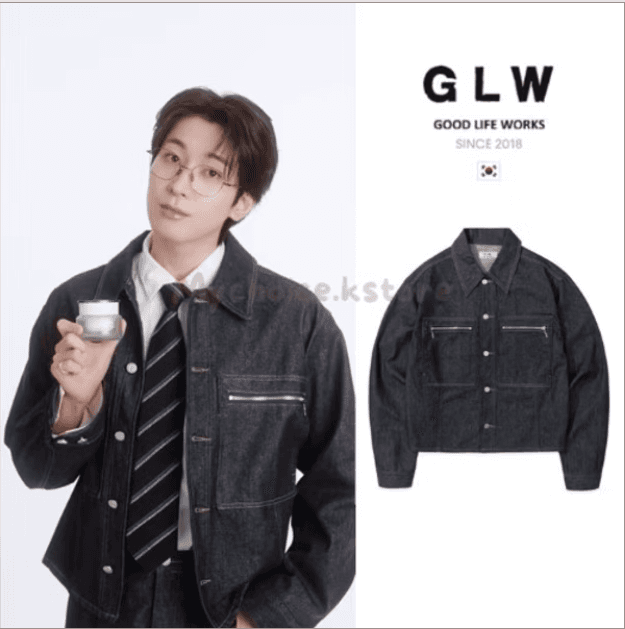 Seventeen Wonwoo Pick's "Good Life Works (GLW)" Oversized Cropped Two-Pocket Den