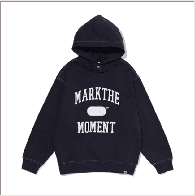 Mark The Moment Slogan Stitch Point Hoodie (Jeonghan's Pick)