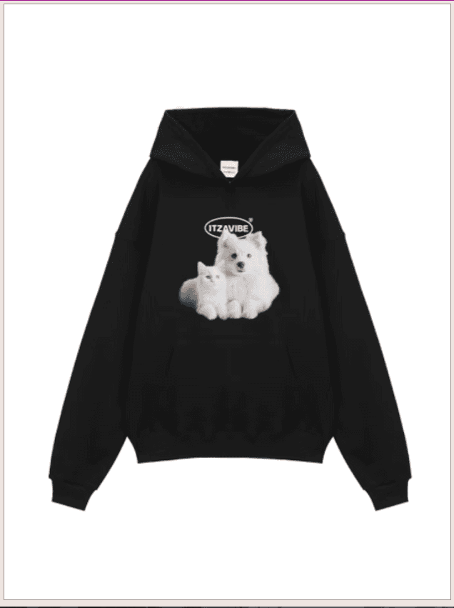 ITZAVIBE CAT & DOG FRIENDS HOODIE