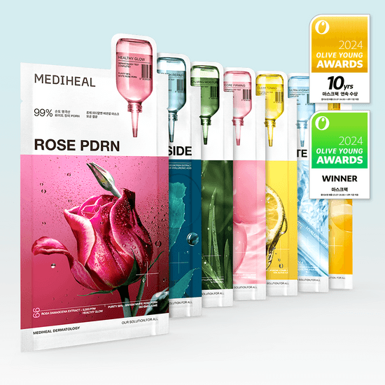 Paket Masker Esensial Mediheal 1 lembar, 7 produk berfungsi tinggi untuk dipilih