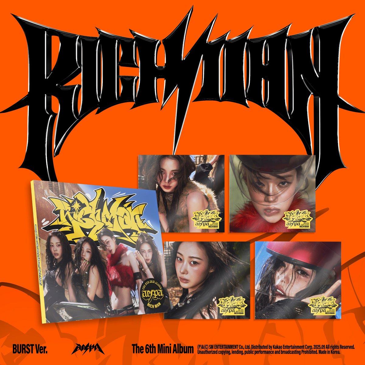PRE-ORDER AESPA THE 6TH MINI ALBUM [RICH MAN] BURST VER