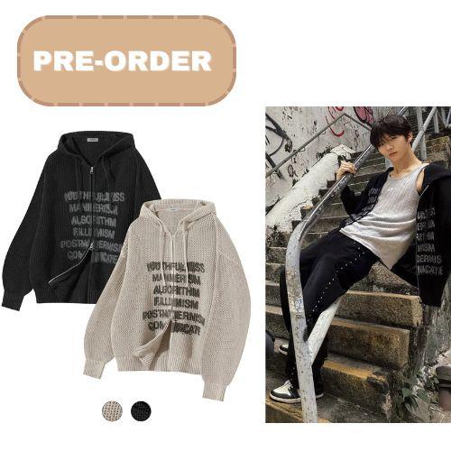 PRE-ORDER Filuminate Spread Punching Knit Hooded Zip Up
