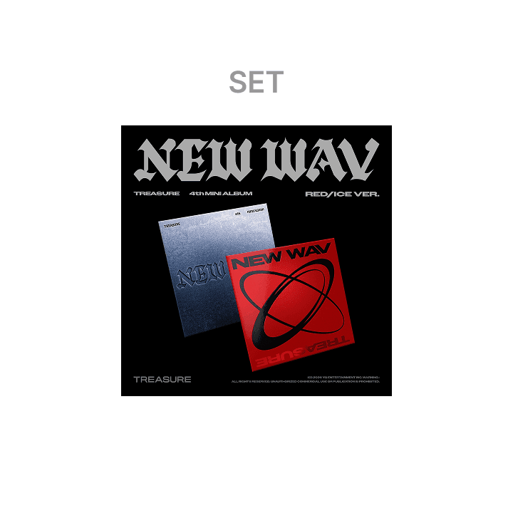 TREASURE 4th MINI ALBUM [NEW WAV] RED VER. / ICE VER. (SET)